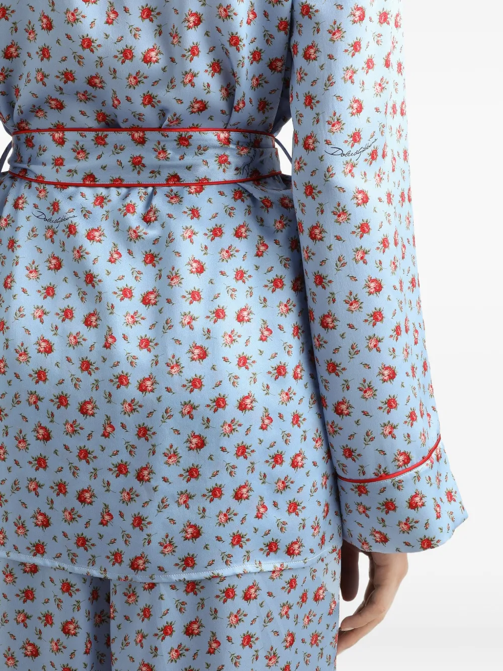 Dolce & Gabbana Top met bloemenprint Blauw