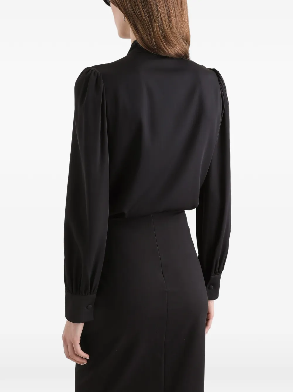 Dolce & Gabbana Blouse met tonale stiksels Zwart