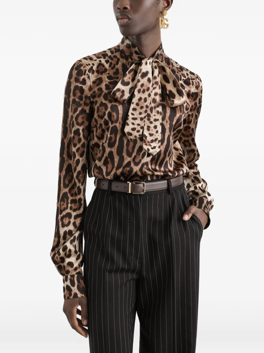 leopard-print blouse