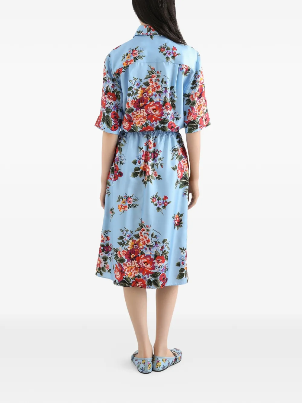 Dolce & Gabbana Overhemd met bloemenprint Blauw