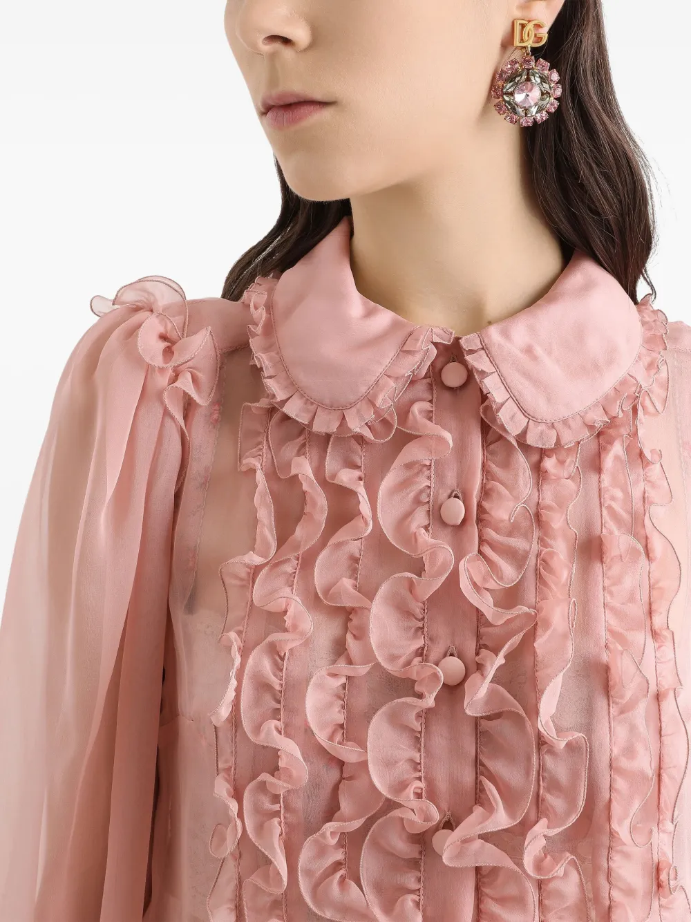 Dolce & Gabbana Blouse met ruches Roze