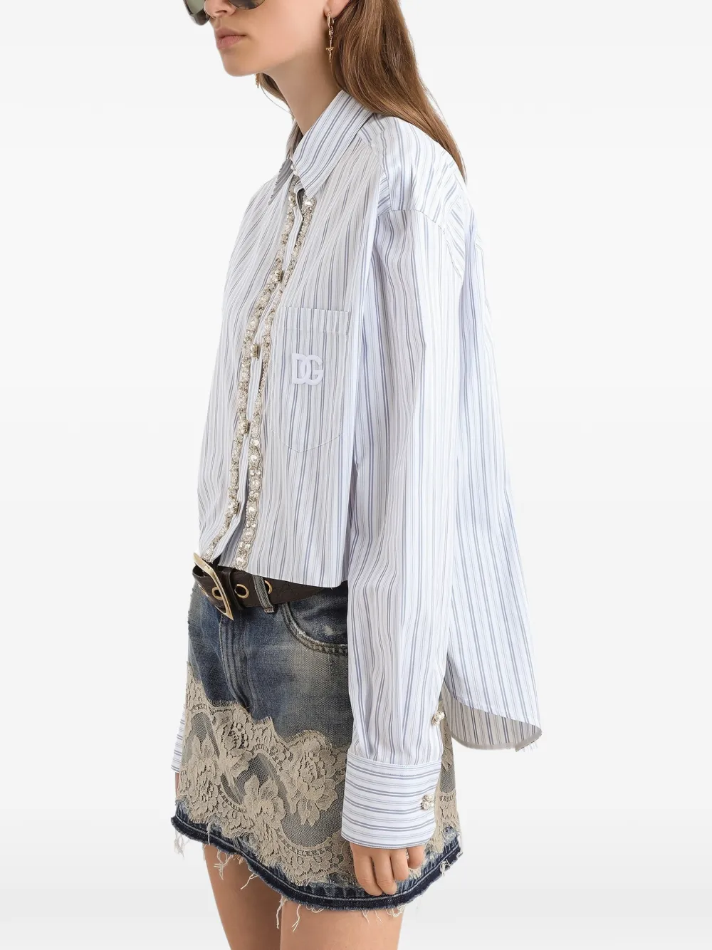 Dolce & Gabbana Gestreept blouse Wit