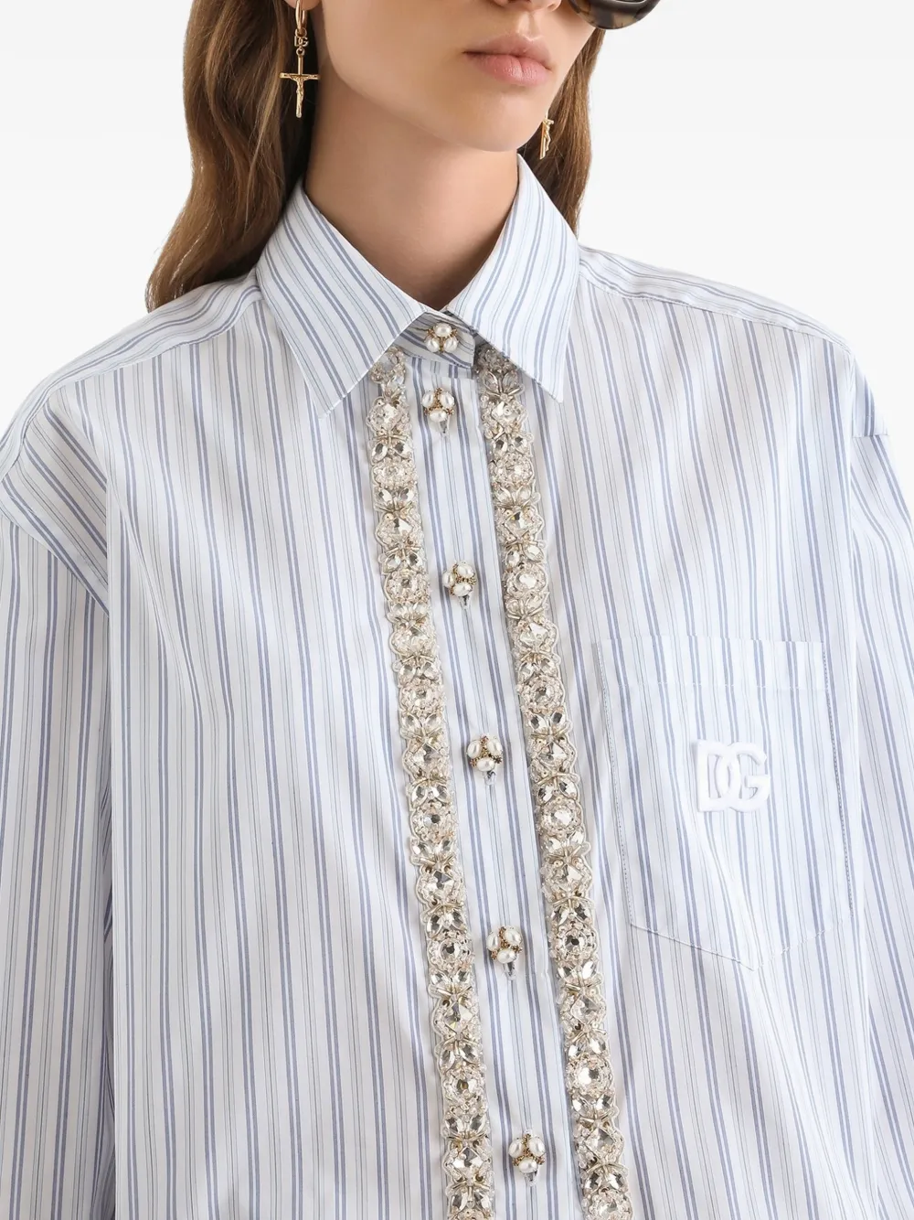 Dolce & Gabbana Gestreept blouse Wit