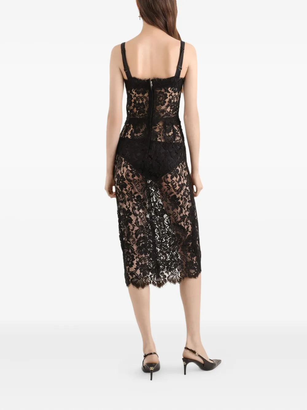 Dolce & Gabbana Cordonetto jurk met kant Zwart
