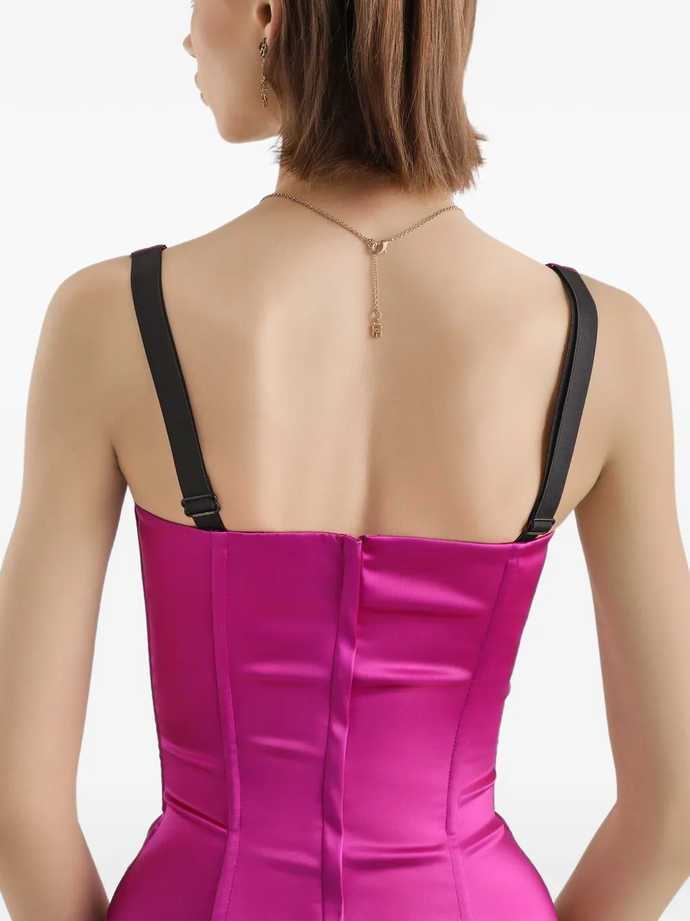Dolce & Gabbana Midi-jurk met verstelbare bandjes Roze