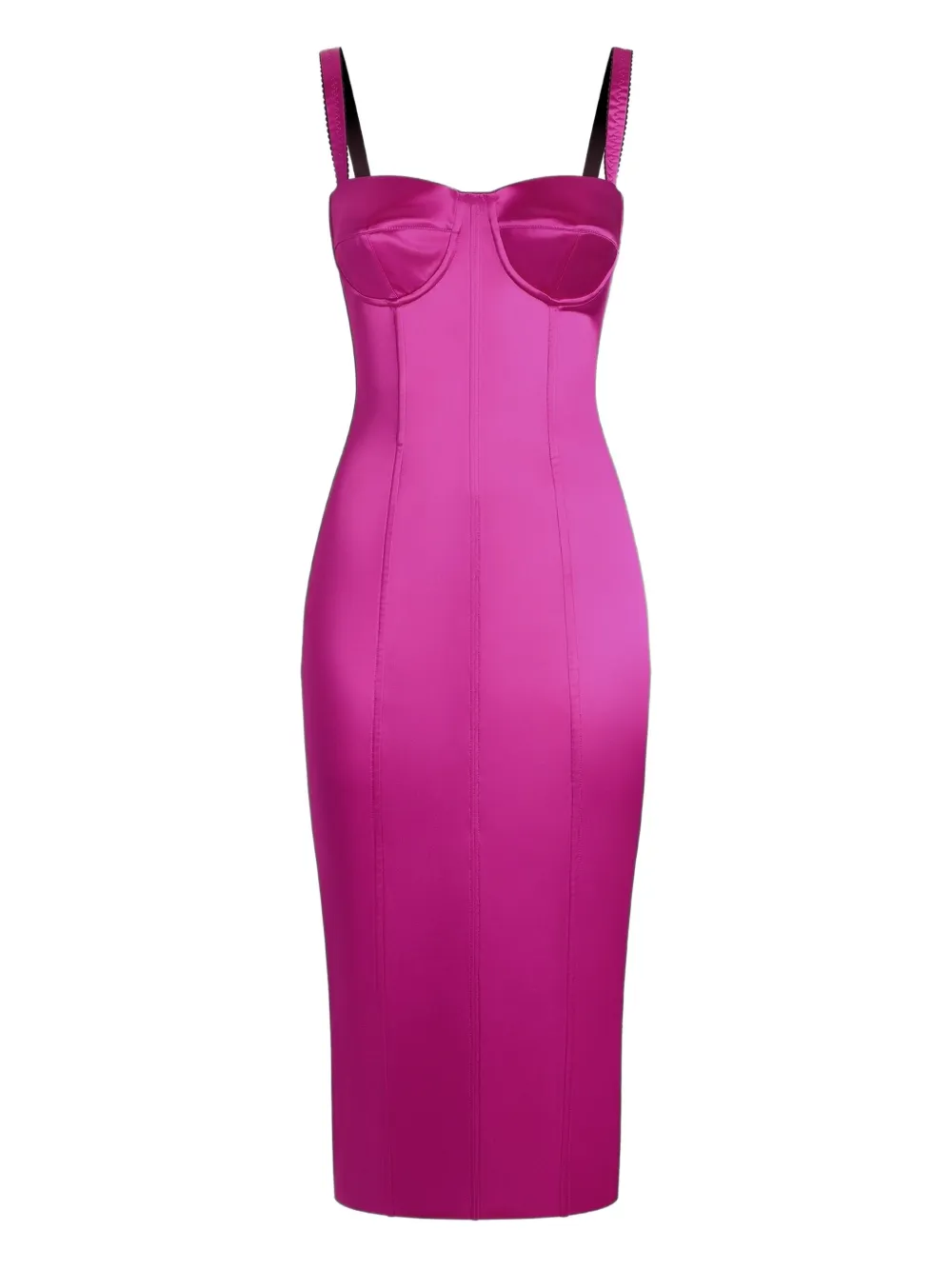 Dolce & Gabbana Midikleid mit verstellbaren Trägern - Rosa