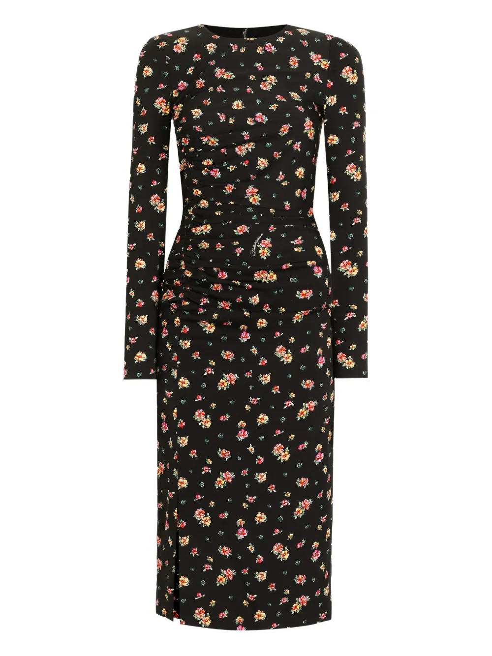 Dolce & Gabbana Abito midi a fiori - Nero