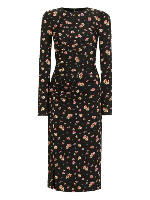 Dolce & Gabbana floral long-sleeve midi dress