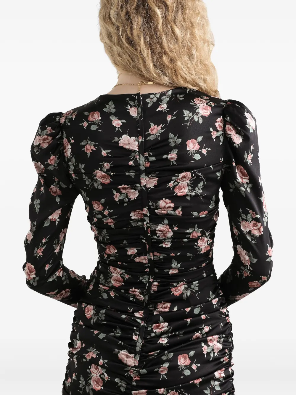 Dolce & Gabbana Mini-jurk met bloemenprint Zwart