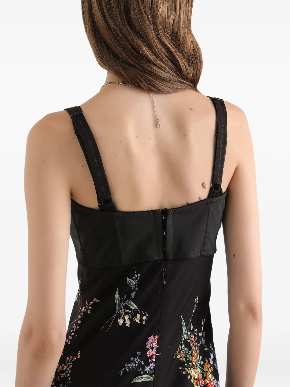 Dolce & Gabbana Maxi-jurk met bloemenprint Zwart