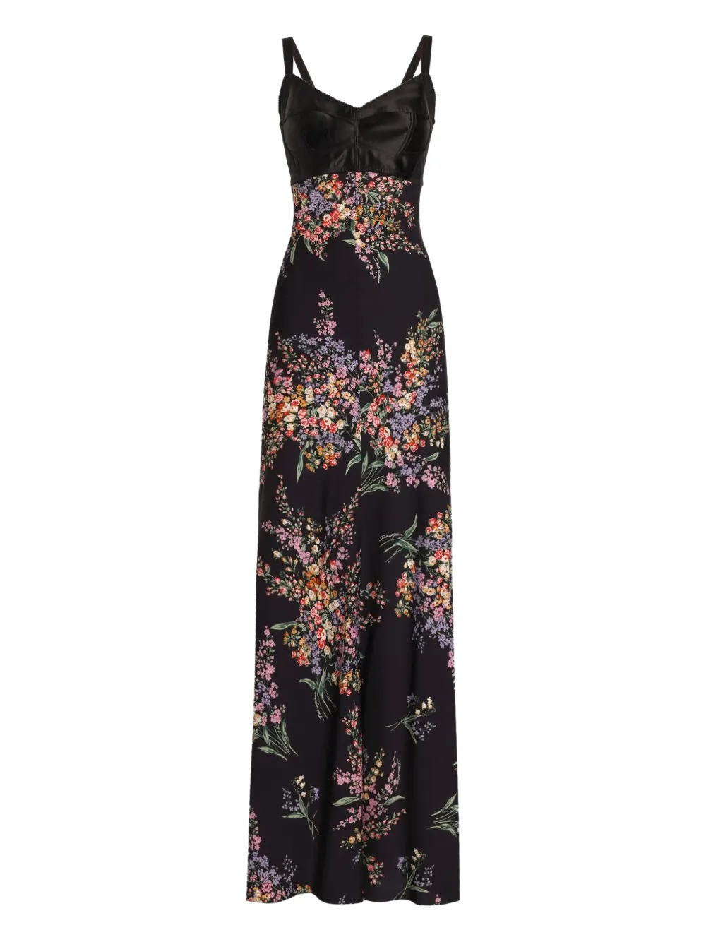 Dolce & Gabbana Floral Maxi Dress | Black | FARFETCH