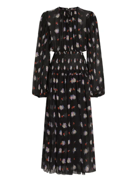 Dolce & Gabbana vestido midi con estampado floral