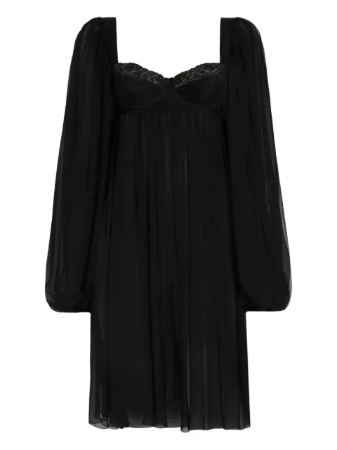 Dolce & Gabbana lace balloon-sleeve mini dress