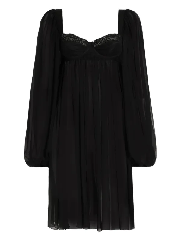 Dolce & Gabbana Chiffon Dress - Woman Dresses Black Silk 50 Dolce & Gabbana Chiffon Dress - Woman Dresses Black Silk 50