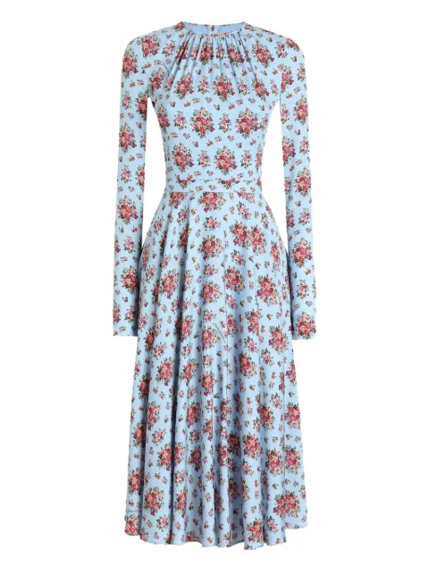 Dolce & Gabbana flower bouquets-print midi dress