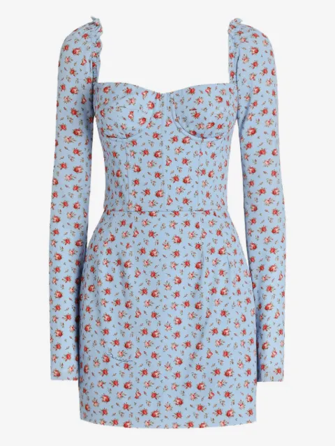 Dolce & Gabbana robe à fleurs et manches longues