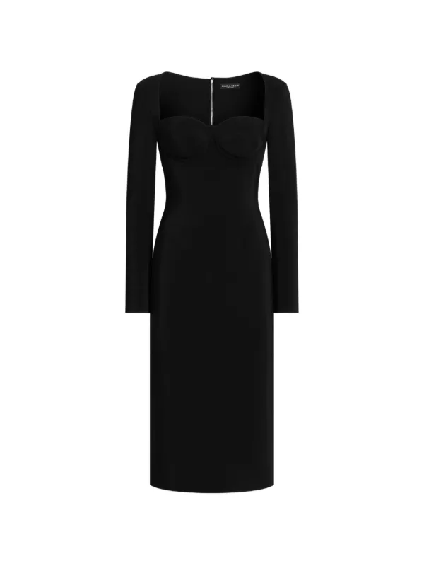 dolce & gabbana cady midi dress Dolce & Gabbana Cady Midi Dress - blue