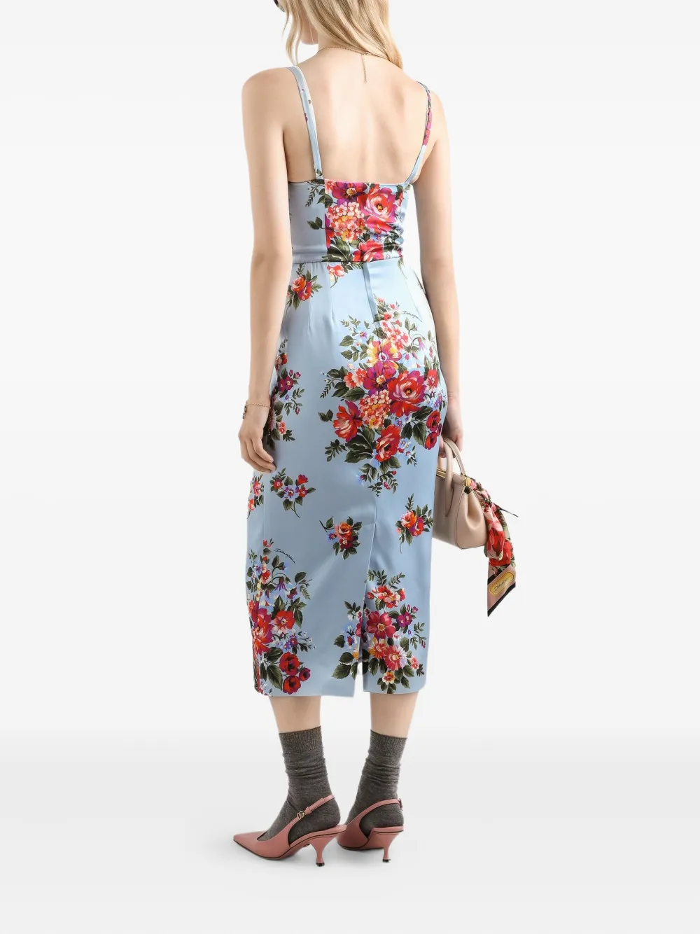 Dolce & Gabbana Jurk met V-hals Blauw