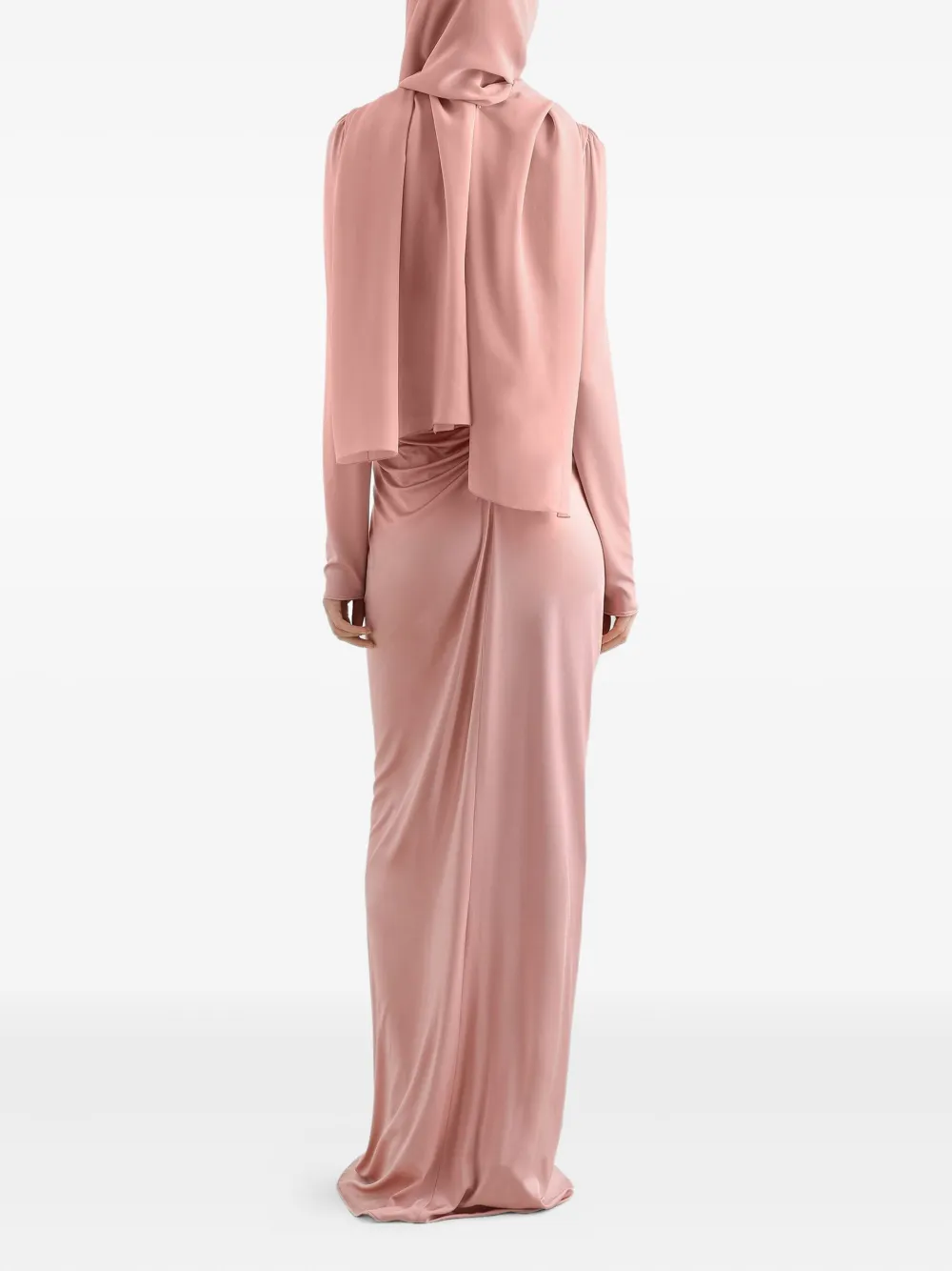 Dolce & Gabbana Jurk met lange mouwen en geknoopt detail Roze