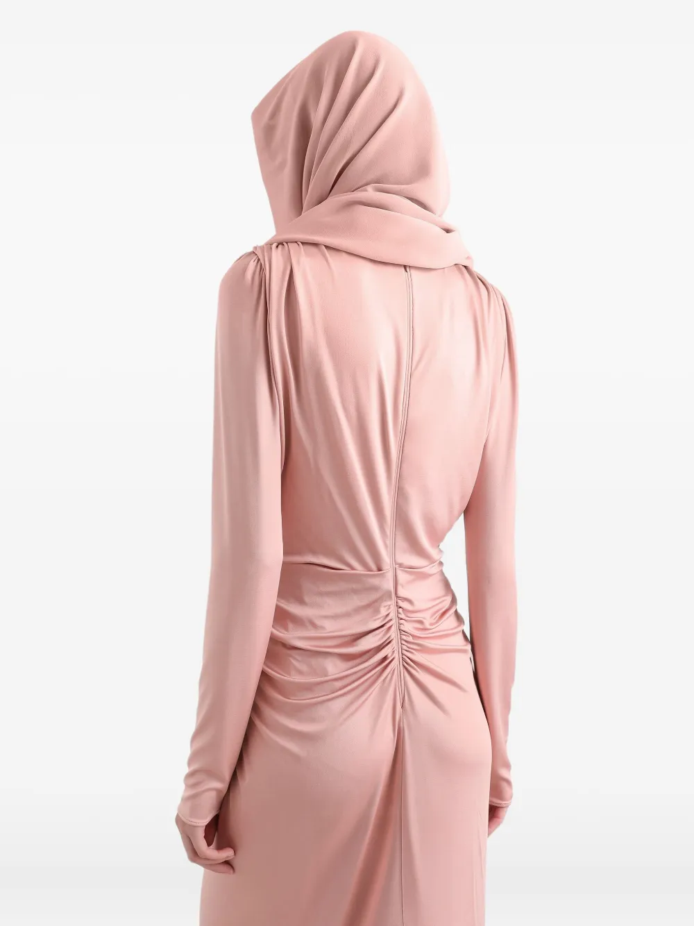 Dolce & Gabbana Jurk met lange mouwen en geknoopt detail Roze