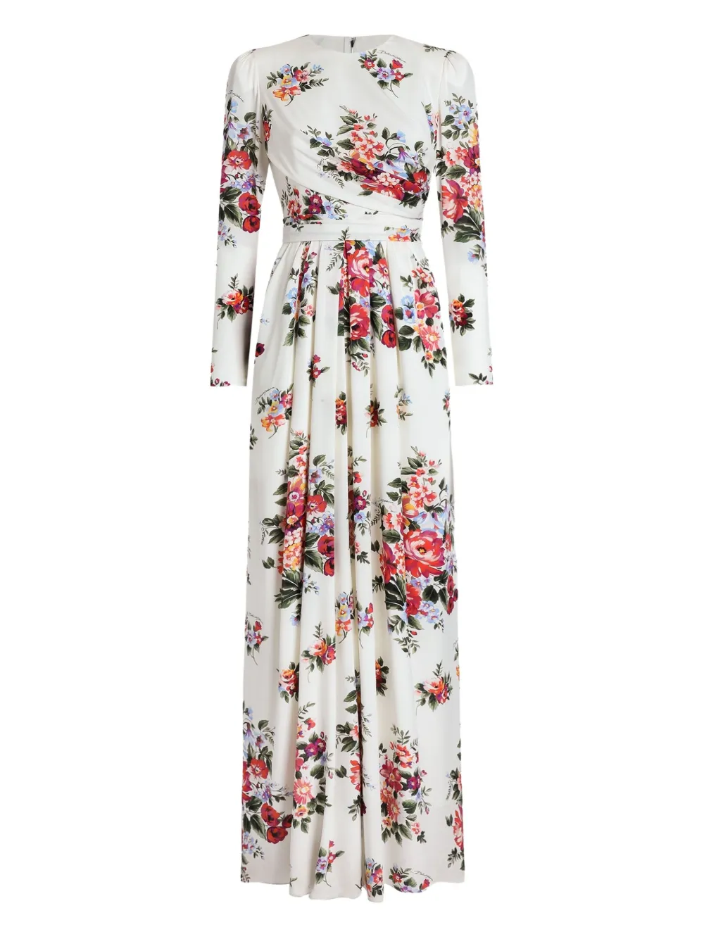 Dolce & Gabbana flower bouquet-print maxi dress - White