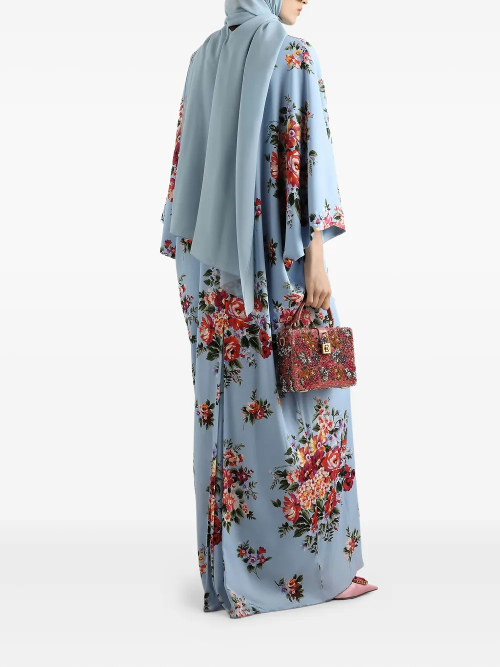 Dolce & Gabbana Jurk met bloemenprint Blauw