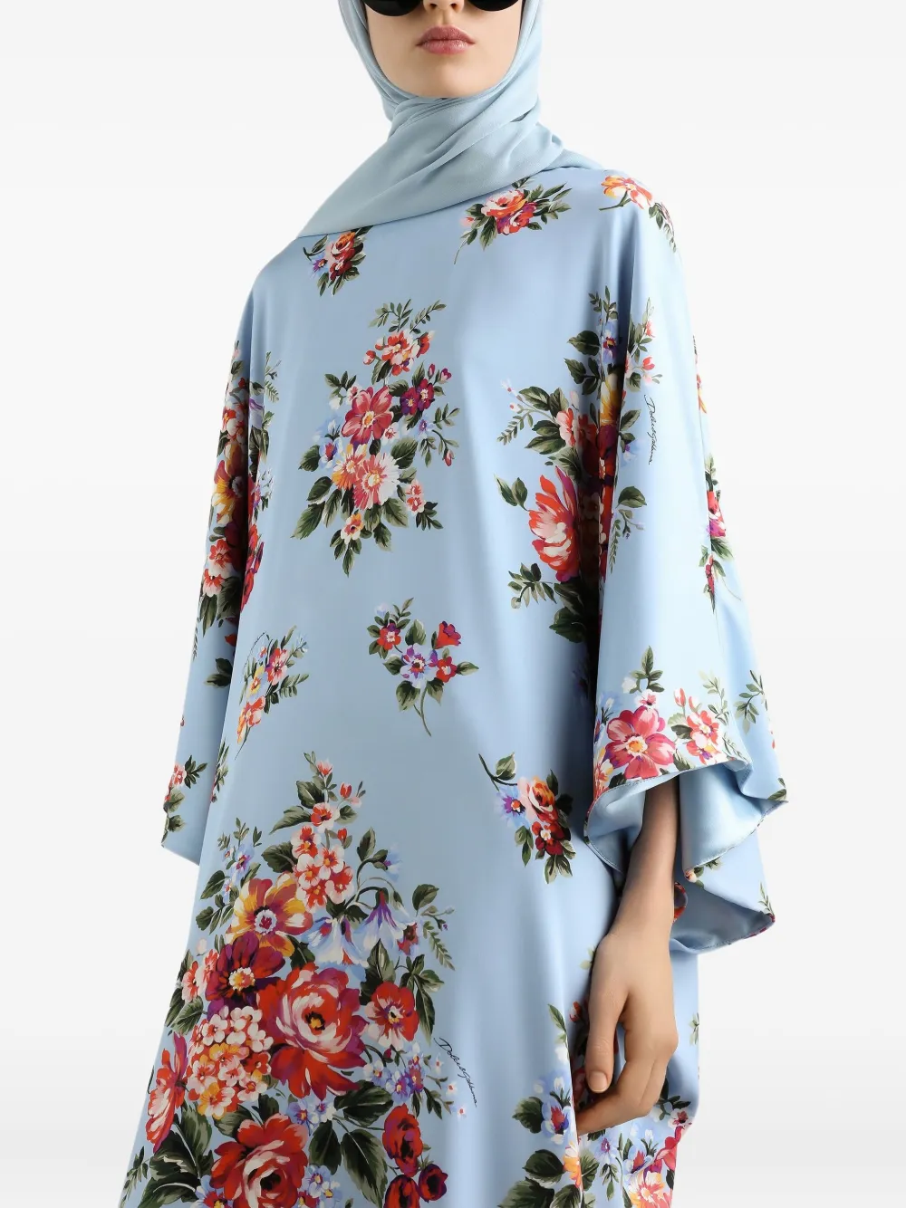 Dolce & Gabbana Jurk met bloemenprint Blauw