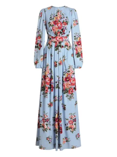 Dolce & Gabbana robe longue ceinturée à fleurs