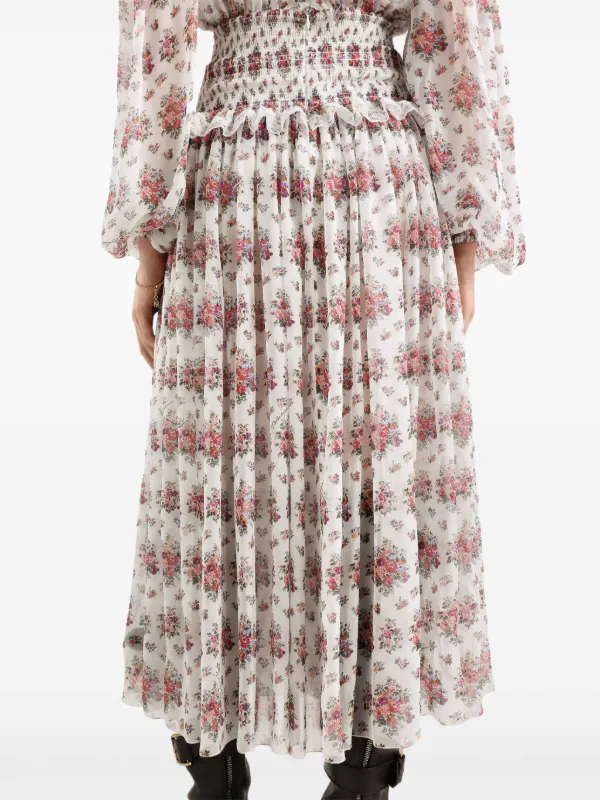Dolce & Gabbana フラワーブーケ プリントドレス | ホワイト | FARFETCH JP