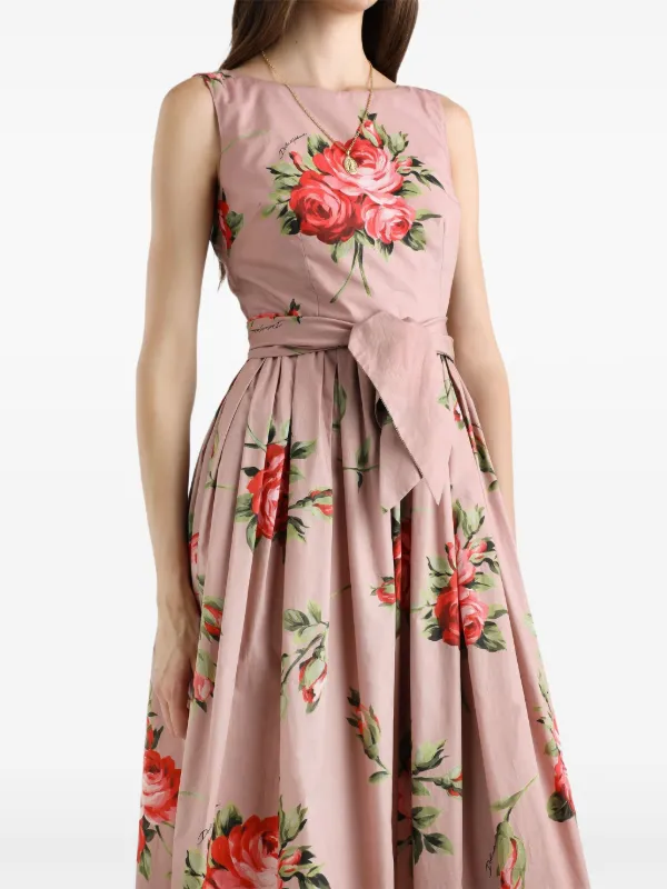 【超美品】Dolce & Gabbana フラワープリント フローラル ドレス Dolce & Gabbana フローラル ドレス | ピンク | FARFETCH JP