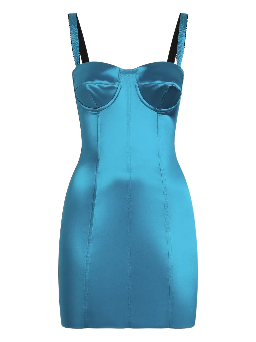 Dolce & Gabbana cup-detail mini dress - Blue