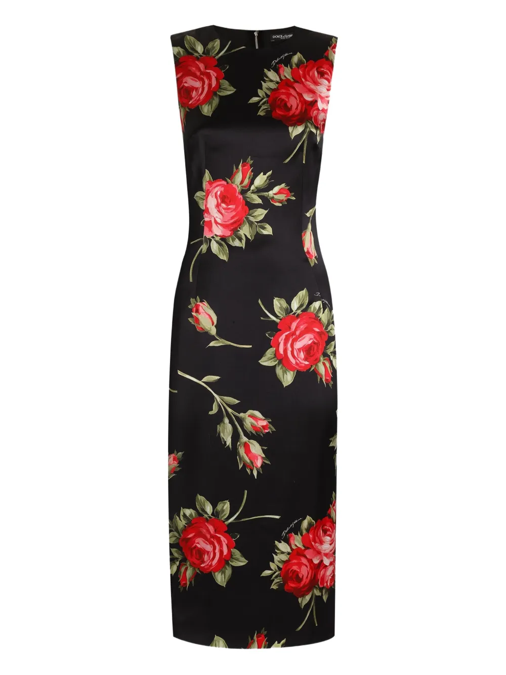 Dolce & Gabbana Chemisier midi a fiori - Nero