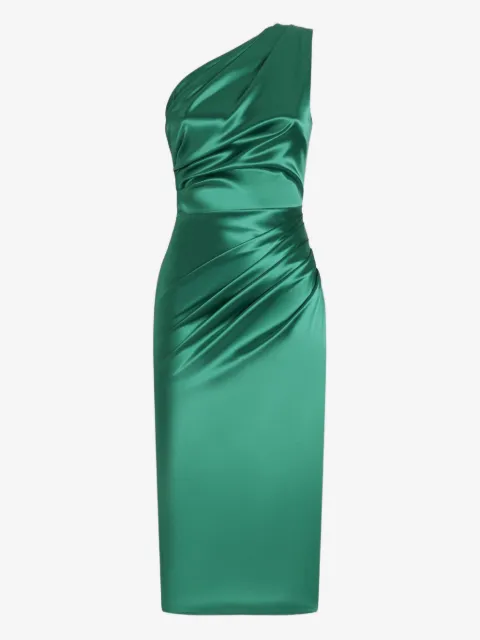 Dolce & Gabbana one-shoulder stretch satin dress