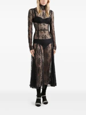 DOLCE&GABBANA コルドネットレースノースリーブドレスワンピース 40 DOLCE&GABBANA コルドネットレースノースリーブドレスワンピース 40