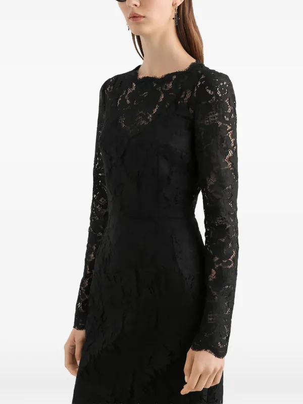 Dolce & Gabbana Lace calf-length Slip Dress | Black
