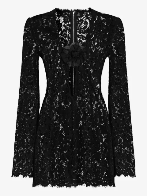 Dolce & Gabbana lace floral mini dress