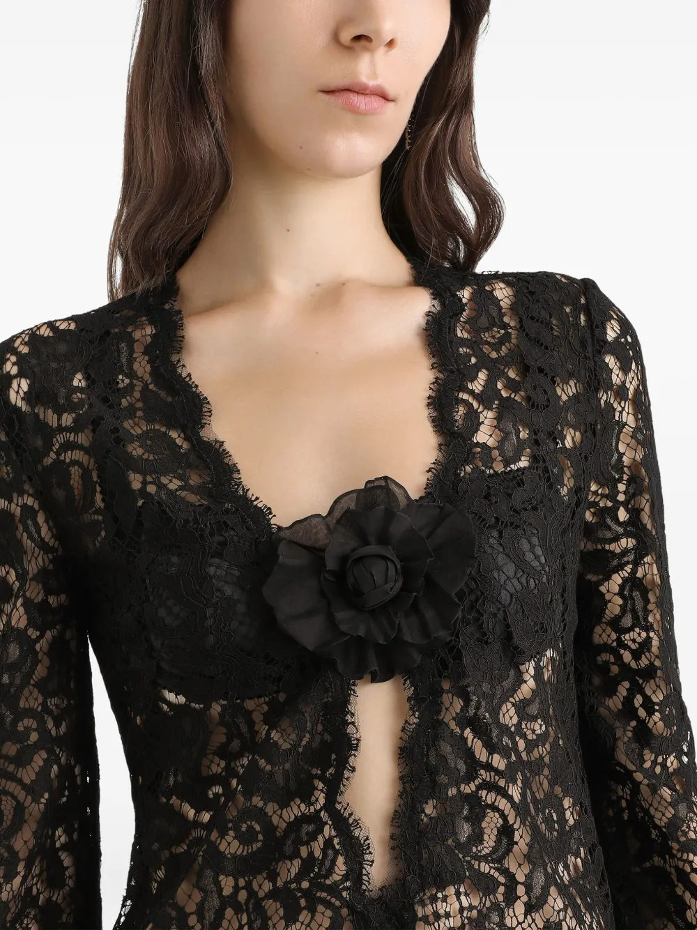 lace floral mini dress