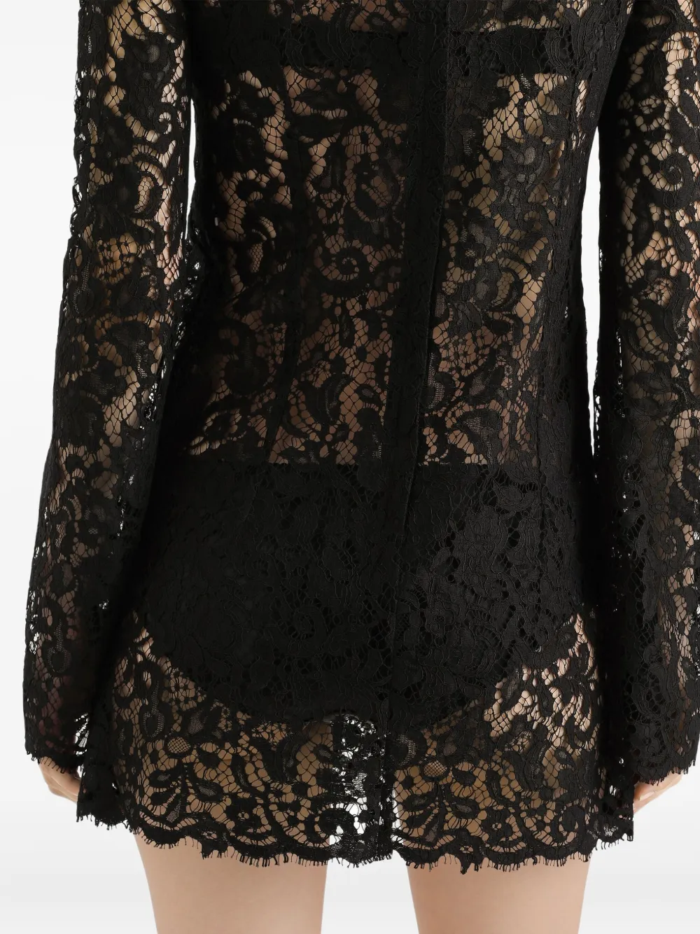 lace floral mini dress