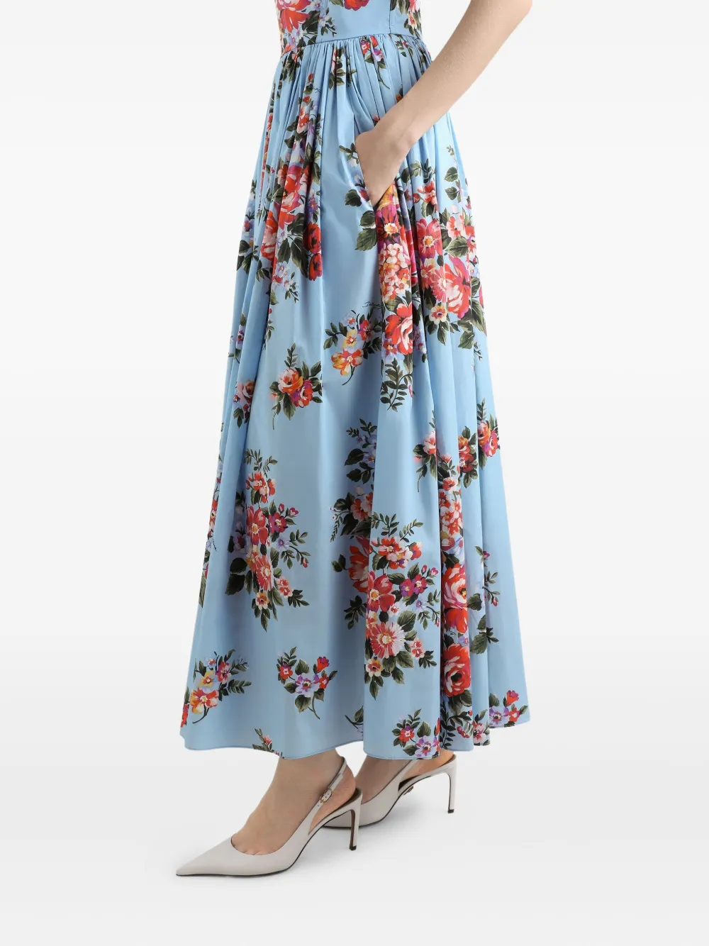 Dolce & Gabbana フローラル マキシドレス | ブルー | FARFETCH JP