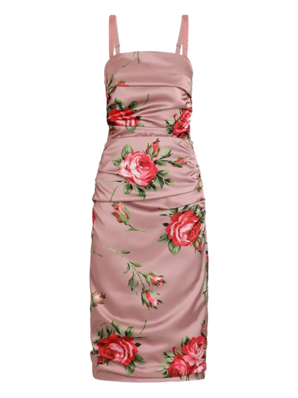 dolce and gabbana floral ruched dress Dolce & Gabbana Dresses