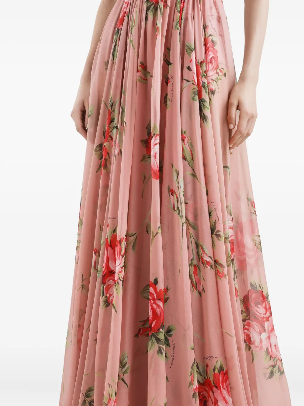 Dolce & Gabbana Jurk met bloemenprint Roze
