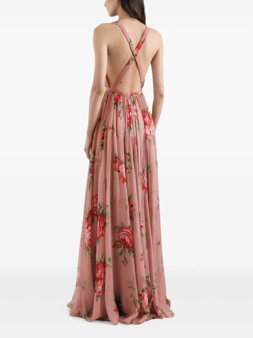 Dolce & Gabbana Jurk met bloemenprint Roze