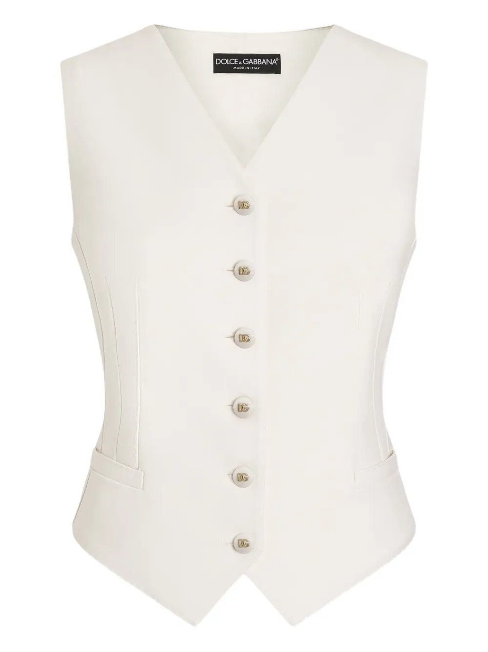 Dolce & Gabbana buttoned gilet - White