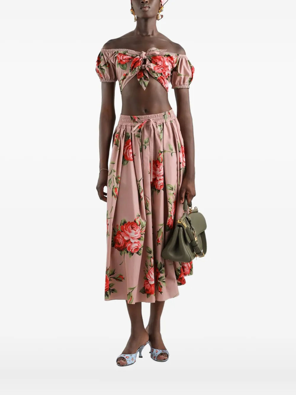  Dolce & Gabbana Floral Knot Top - Pink 