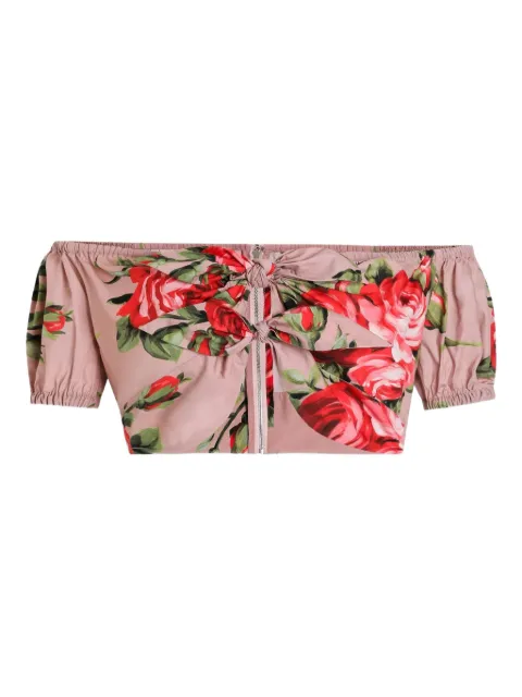 Dolce & Gabbana top con nudo floral
