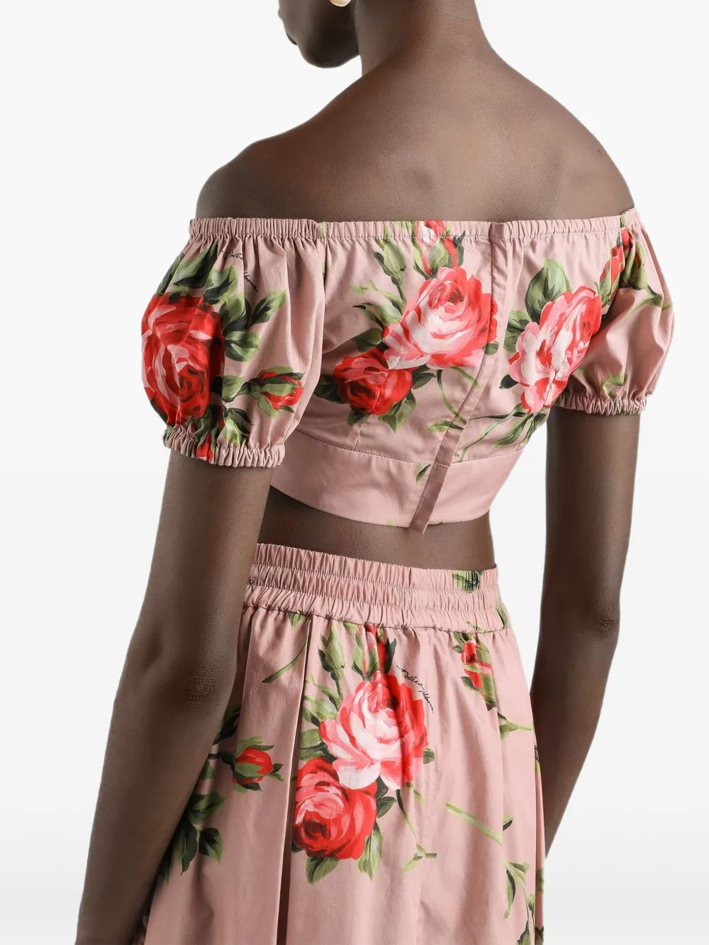 Dolce & Gabbana Cropped top met lange mouwen Roze