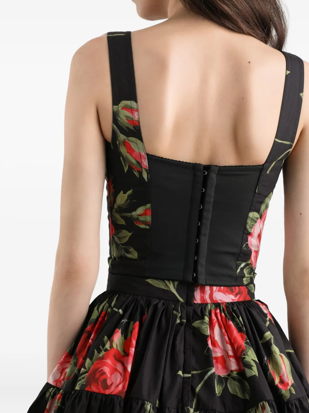 Dolce & Gabbana Top met bloemenprint Zwart
