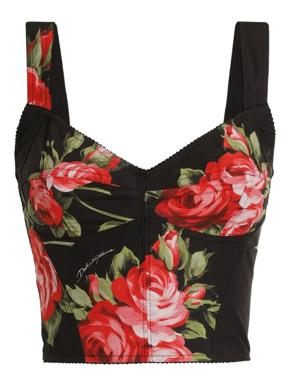 Dolce & Gabbana Top a fiori - Nero