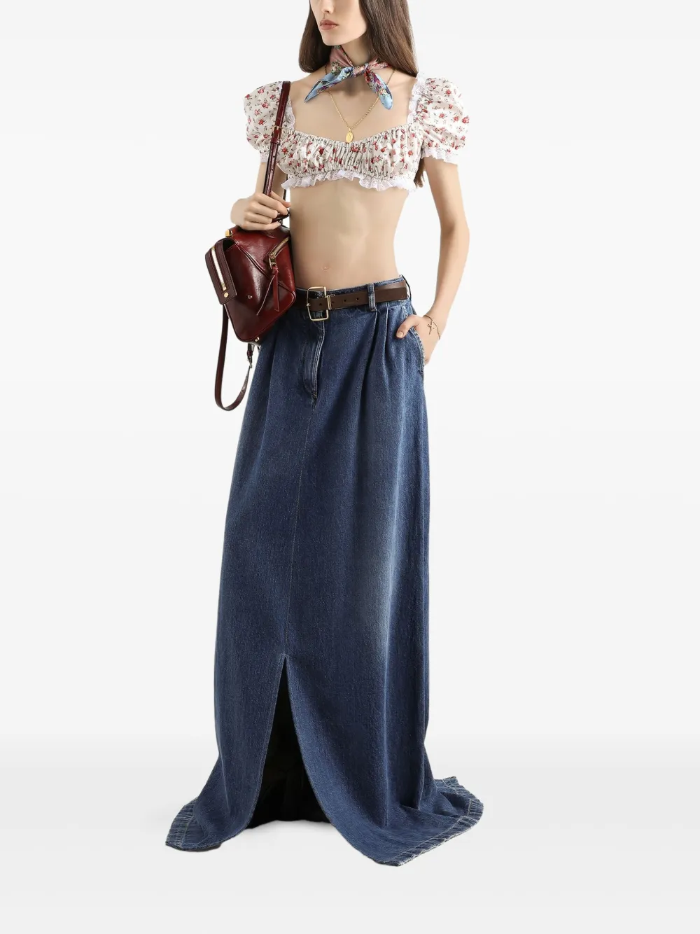 Dolce & Gabbana Top met bloemenprint - Wit