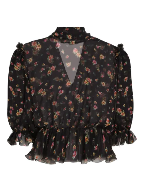 Dolce & Gabbana ruffled floral blouse